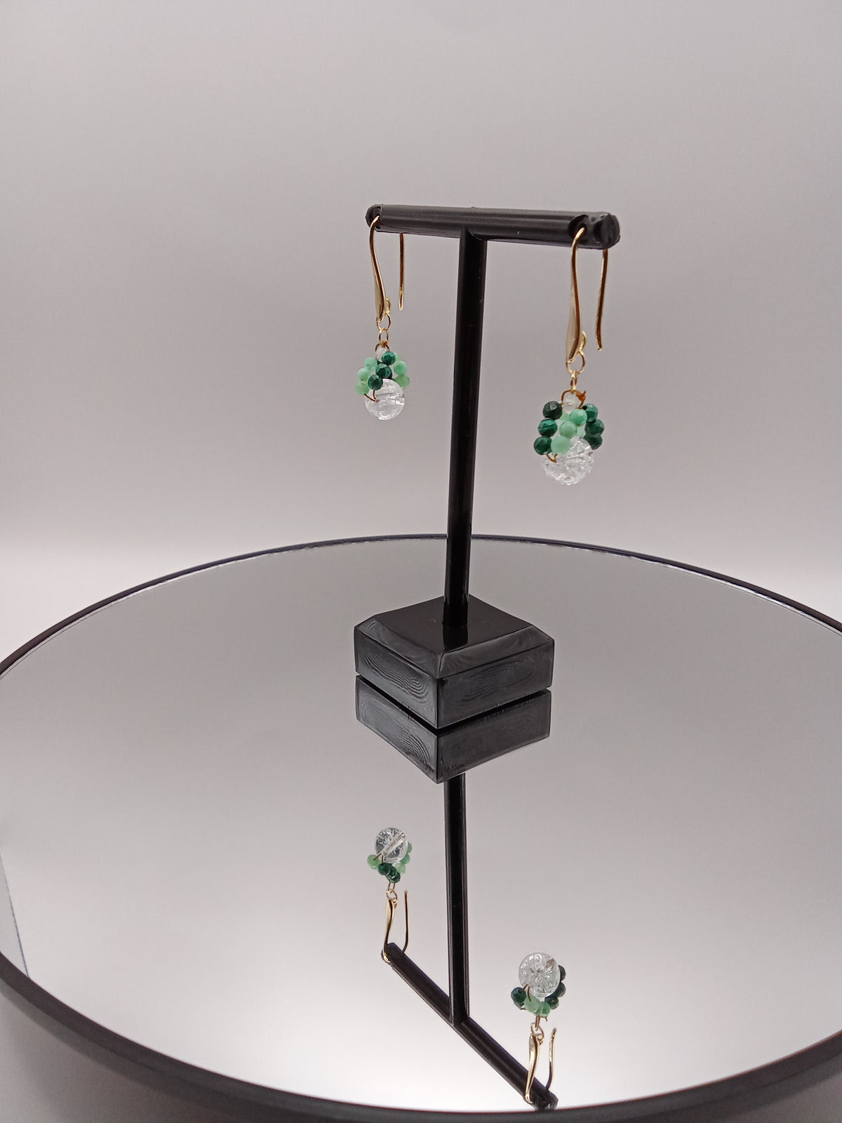 Boucle d'oreille Essence d'Émeraude