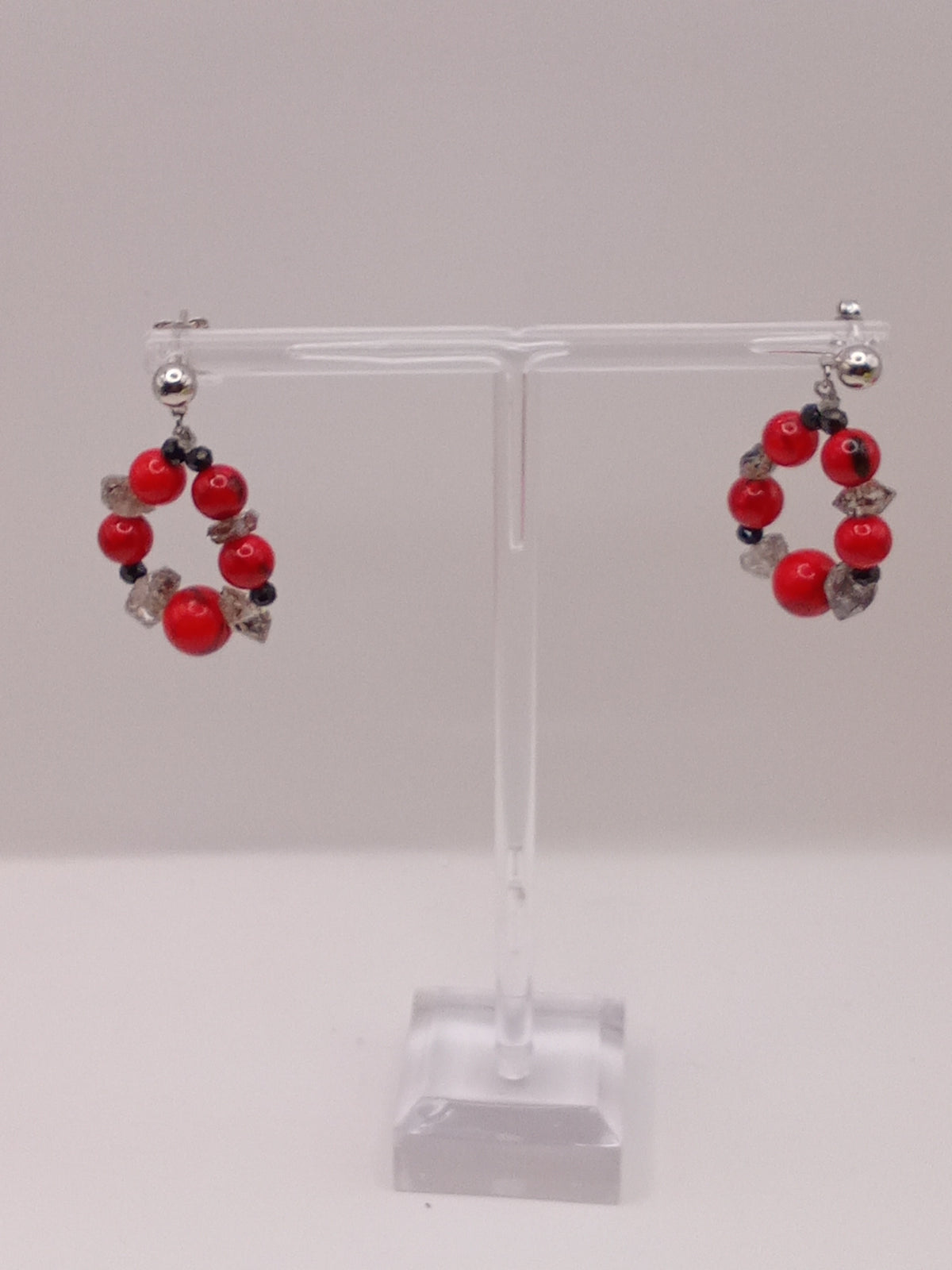 Boucle d'oreille Rouge Impérial