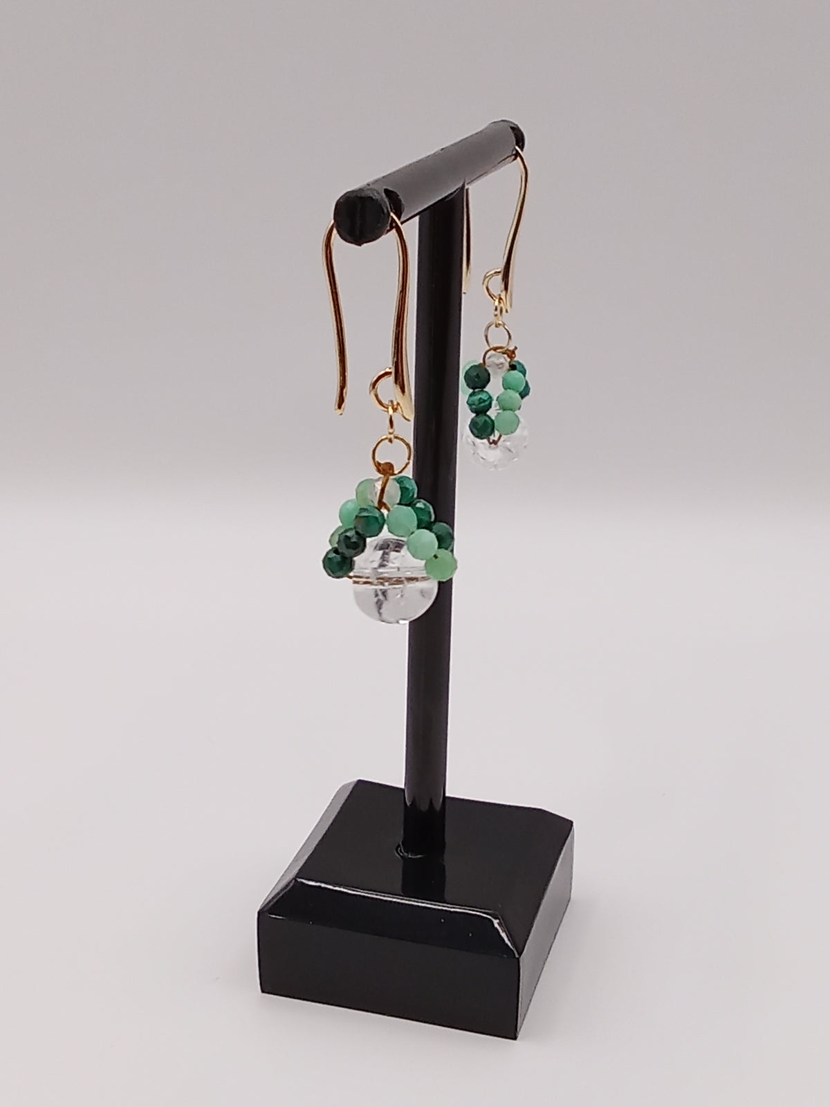 Boucle d'oreille Essence d'Émeraude