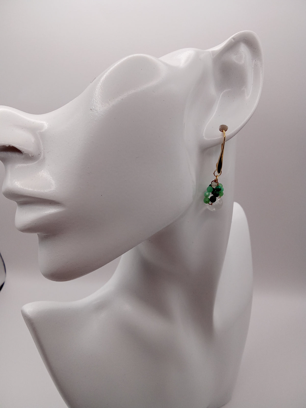 Boucle d'oreille Essence d'Émeraude