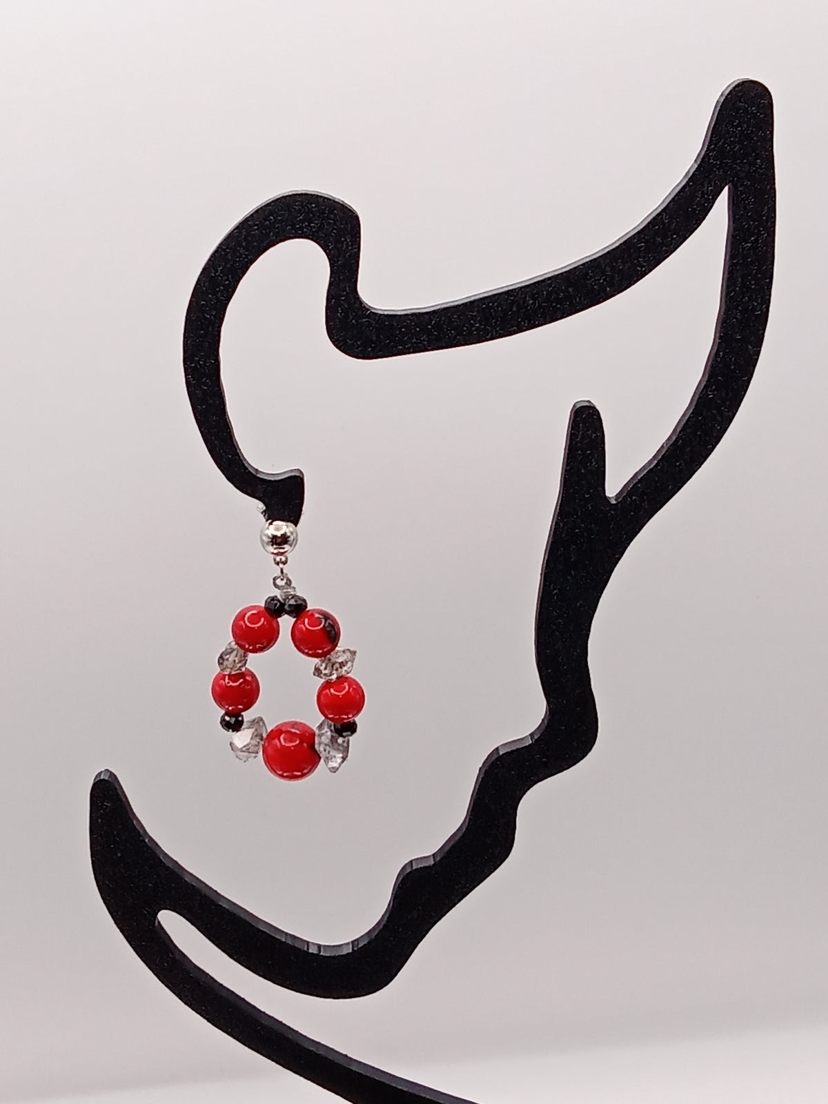 Boucle d'oreille Rouge Impérial