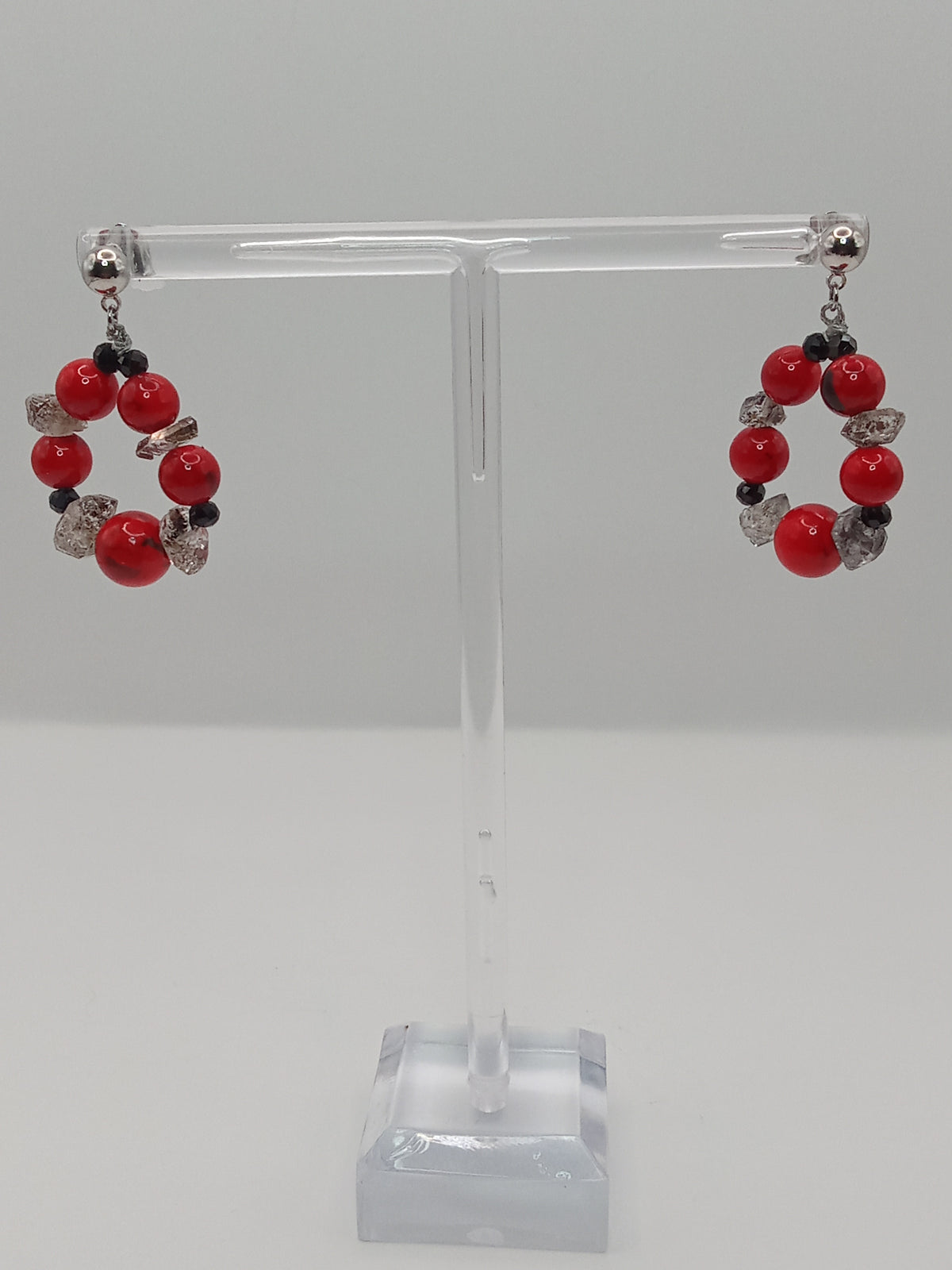Boucle d'oreille Rouge Impérial
