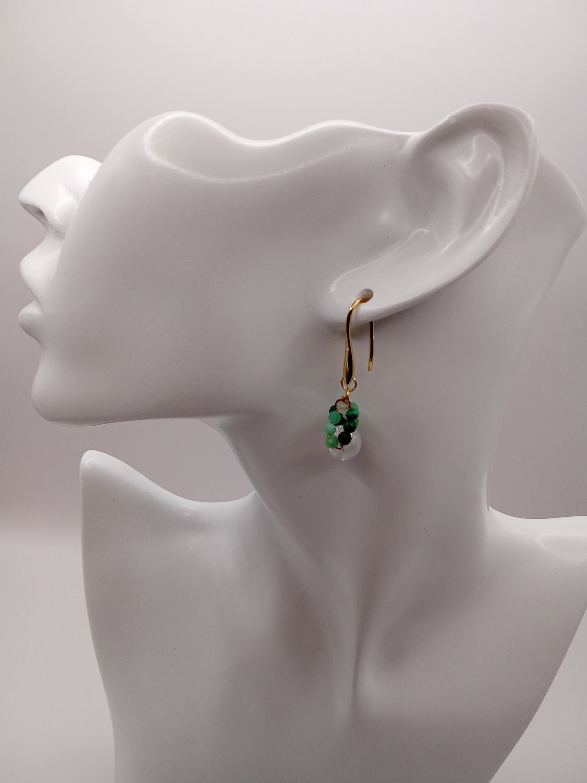 Boucle d'oreille Essence d'Émeraude